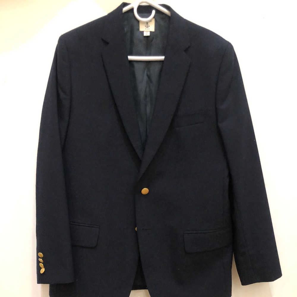 Lands' End Boys Hopsack Jacket - Boys Size 20 - Deep Navy